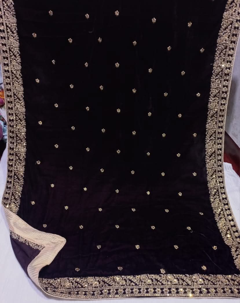 Embroided Velvet Shawl