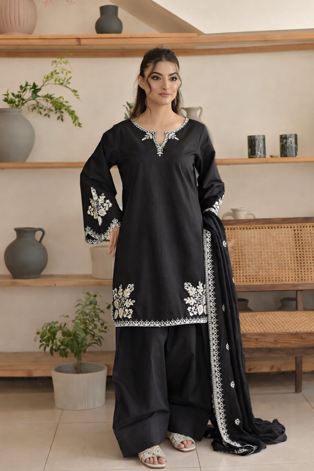 ASH- 3pc Embroidered