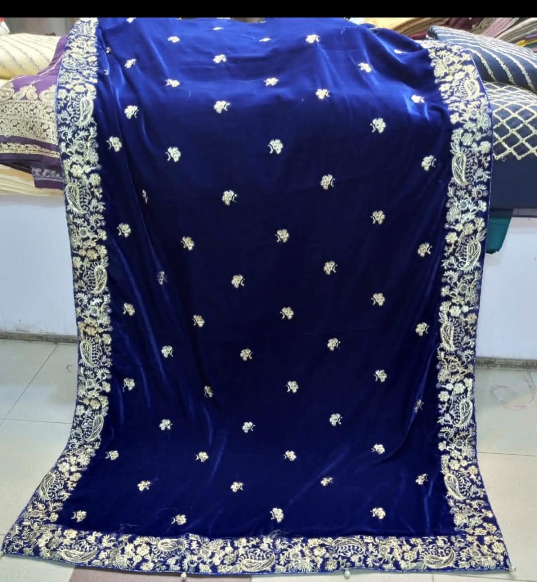 Embroided Velvet Shawl